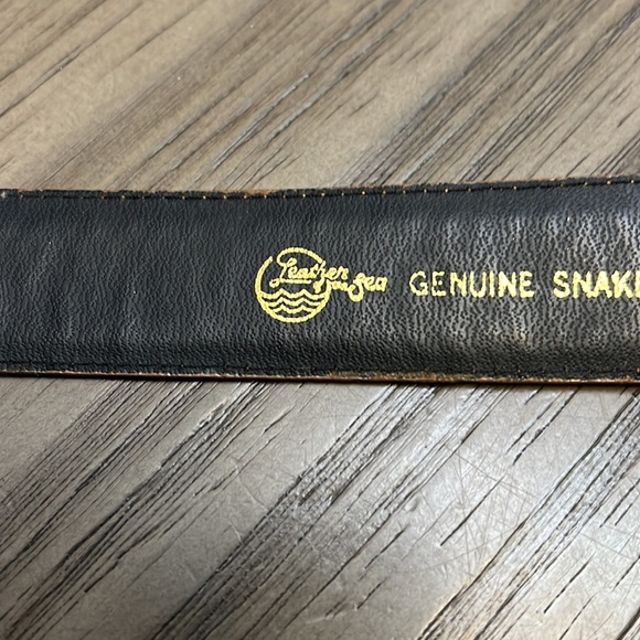 SNAKESKIN LEATHER BELT - Picture 11 of 15